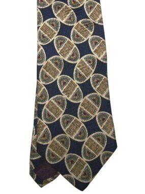 Tie Brown Red  Black Silk Neck Tie Claiborne Brand  61 " Long  3 1/2"  Wide